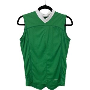 Womens Performance Sleeveless Active Top Womens Green M Polyester V‎ Neck Sporty